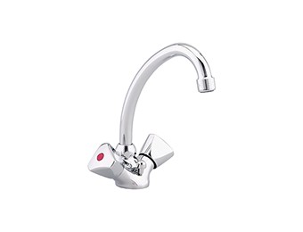 MONOTROU DE LAVABO CHROME BEC MOBILE - TETES STANDARD FLEXIBLE M10 - F 3/8